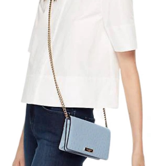 NWT kate spade isabeli alexander avenue chain crossbody in blue dawn - Picture 3 of 9